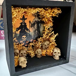 Spooky Halloween Shadow Box Fall Decoration Home Decor Display - Etsy