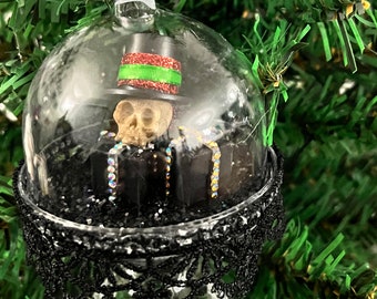Gothmas cloche ornament Creepmas Christmas skull gift hanging tree decor home decoration