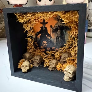 Spooky Halloween Shadow Box Fall Decoration Home Decor Display - Etsy