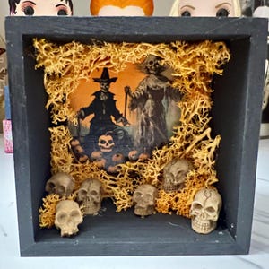 Spooky Halloween Shadow Box Fall Decoration Home Decor Display - Etsy