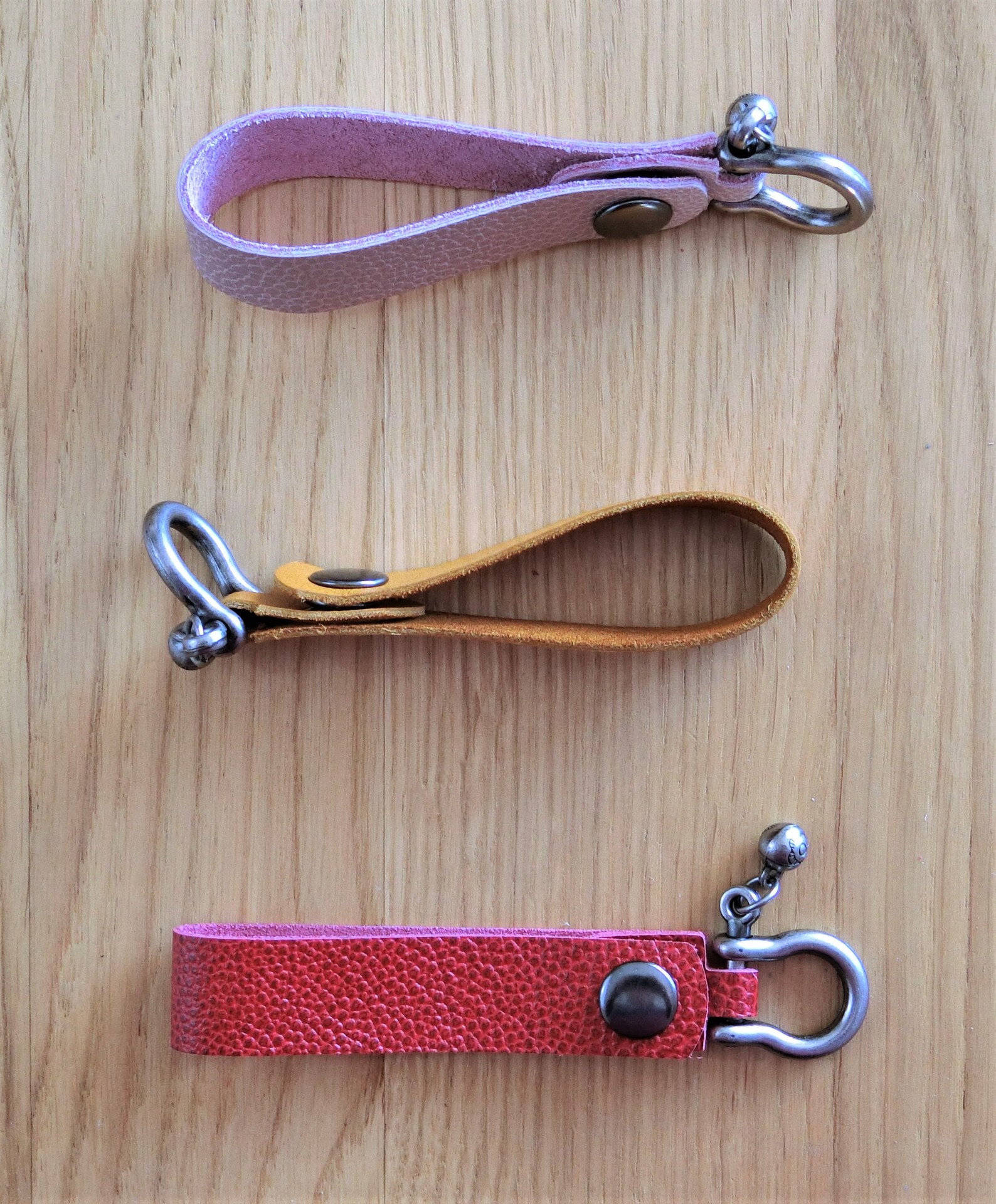 Genuine Leather Belt Loop Keyring with Shackle Etsy