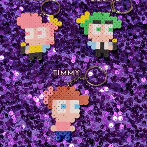 Fairly Odd Parents Keyrings | | Perler Bead Keychains
