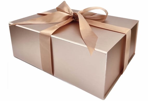 Elegant Black Gift Box 9x7x3.5 Inch With Satin Ribbon for Gift Gifting,  Wedding, Birthday 