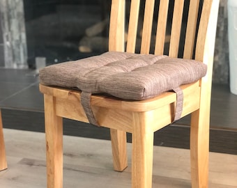 Chair Pad 12x12 inch for Kitchen Bar Stool, Home Utility Chair, Kid Chair, Any Small Seated Chair in Mocha Color
