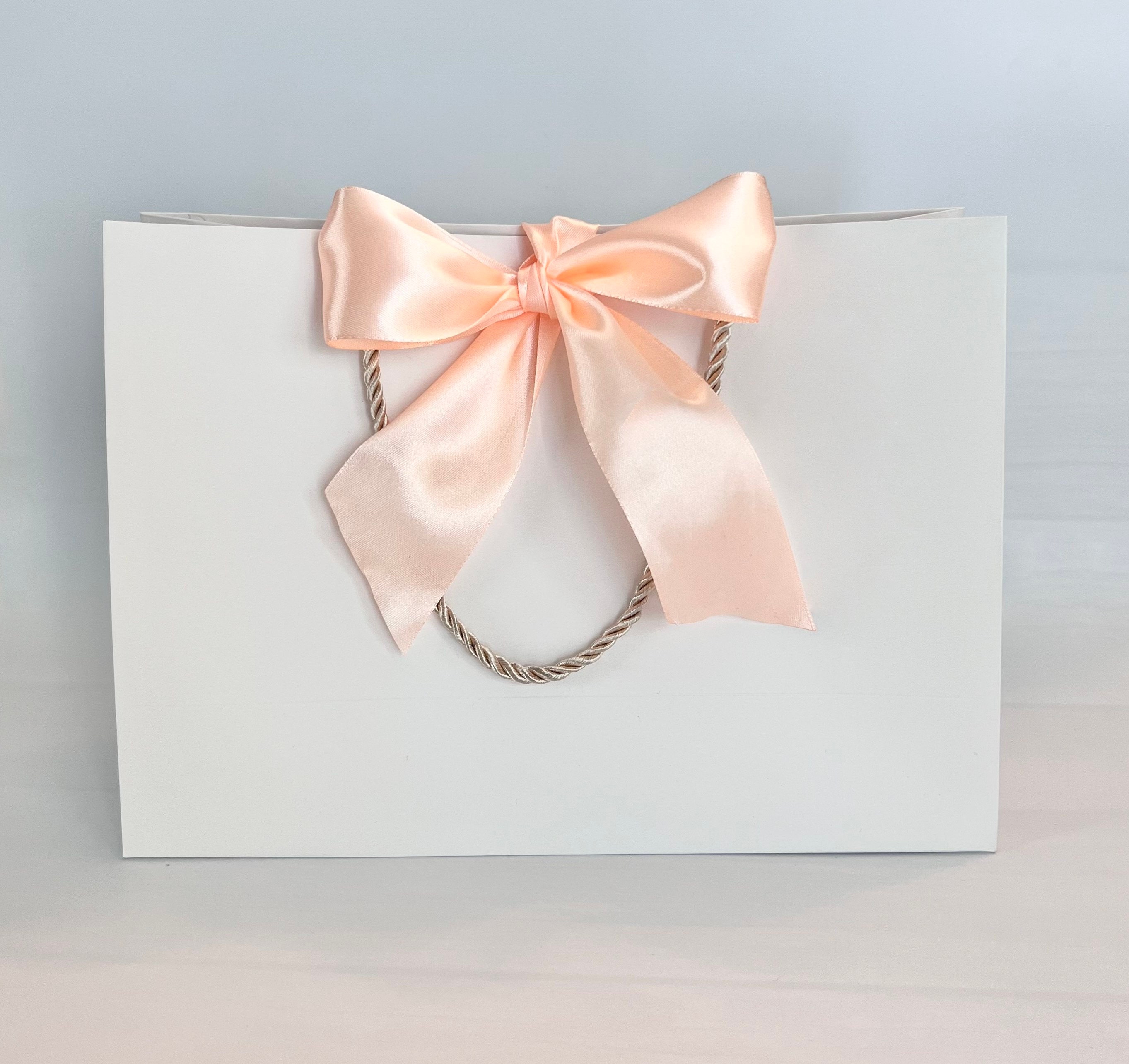 Elegant Light Purple Gift Bag With Wide 1.5 Inch Purple Ribbon and