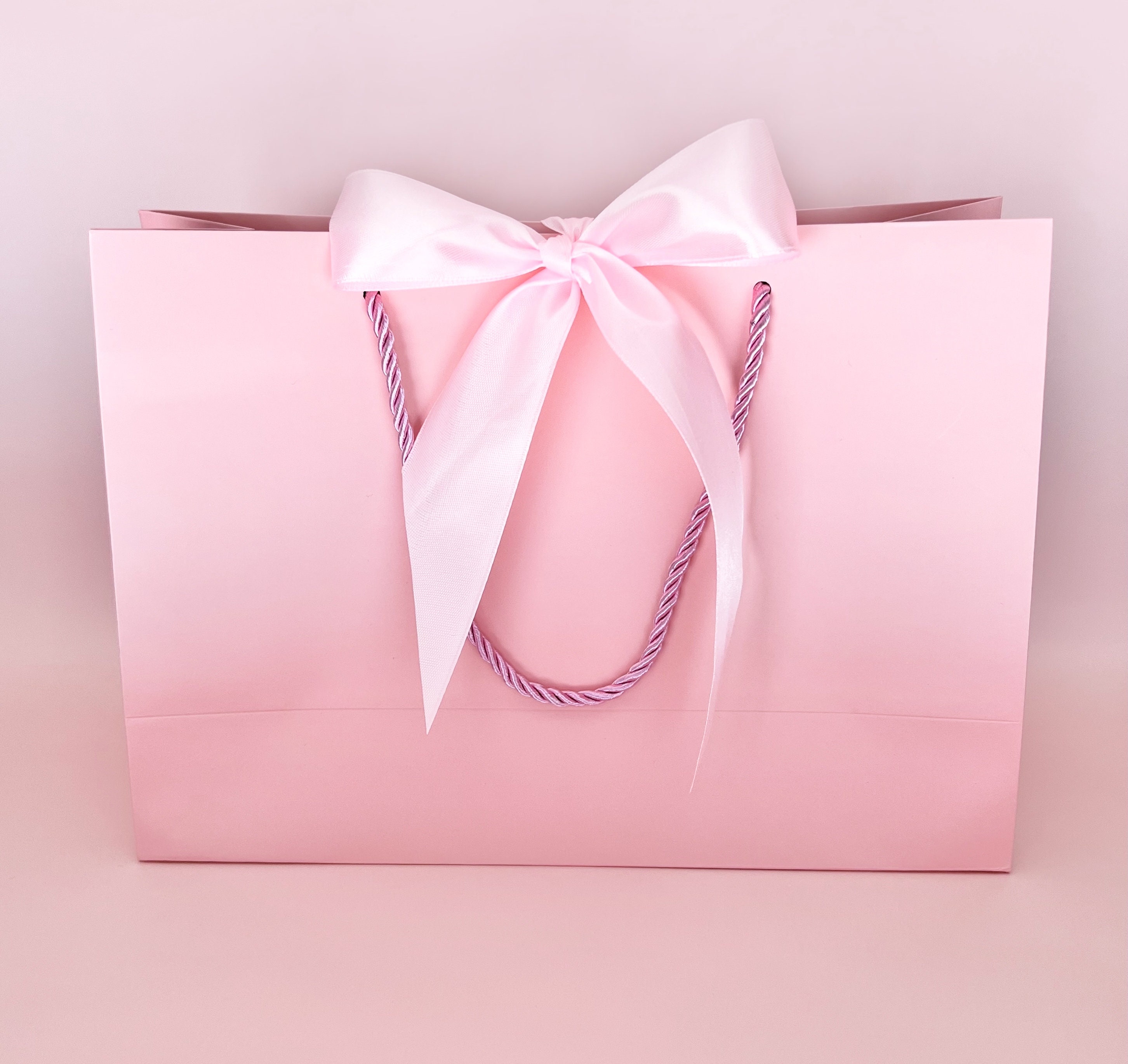 Large Pink Gift Bag With Extra Wide 2