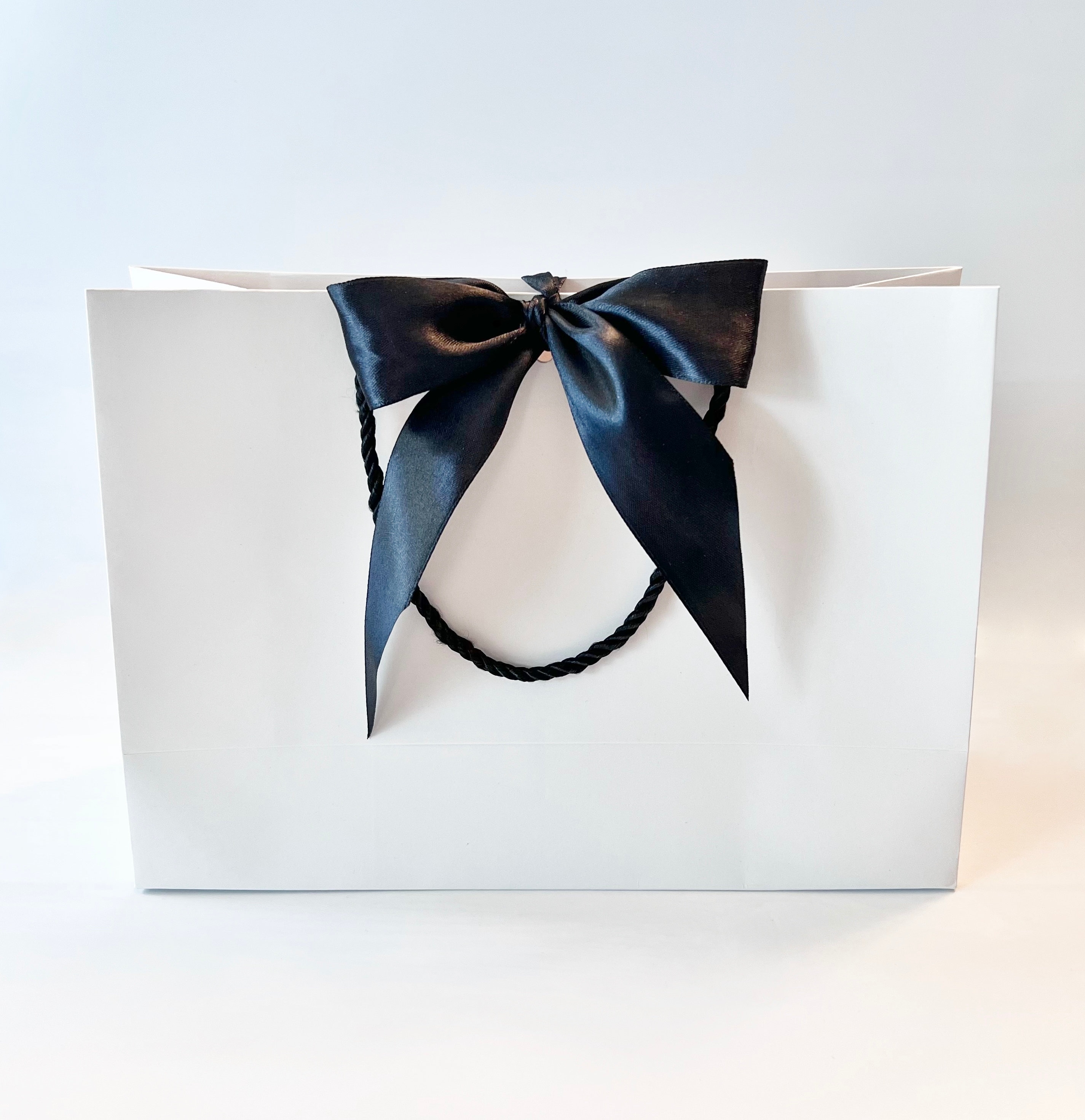 Black Satin Ribbon Gift Bow, 4 5/8-inch