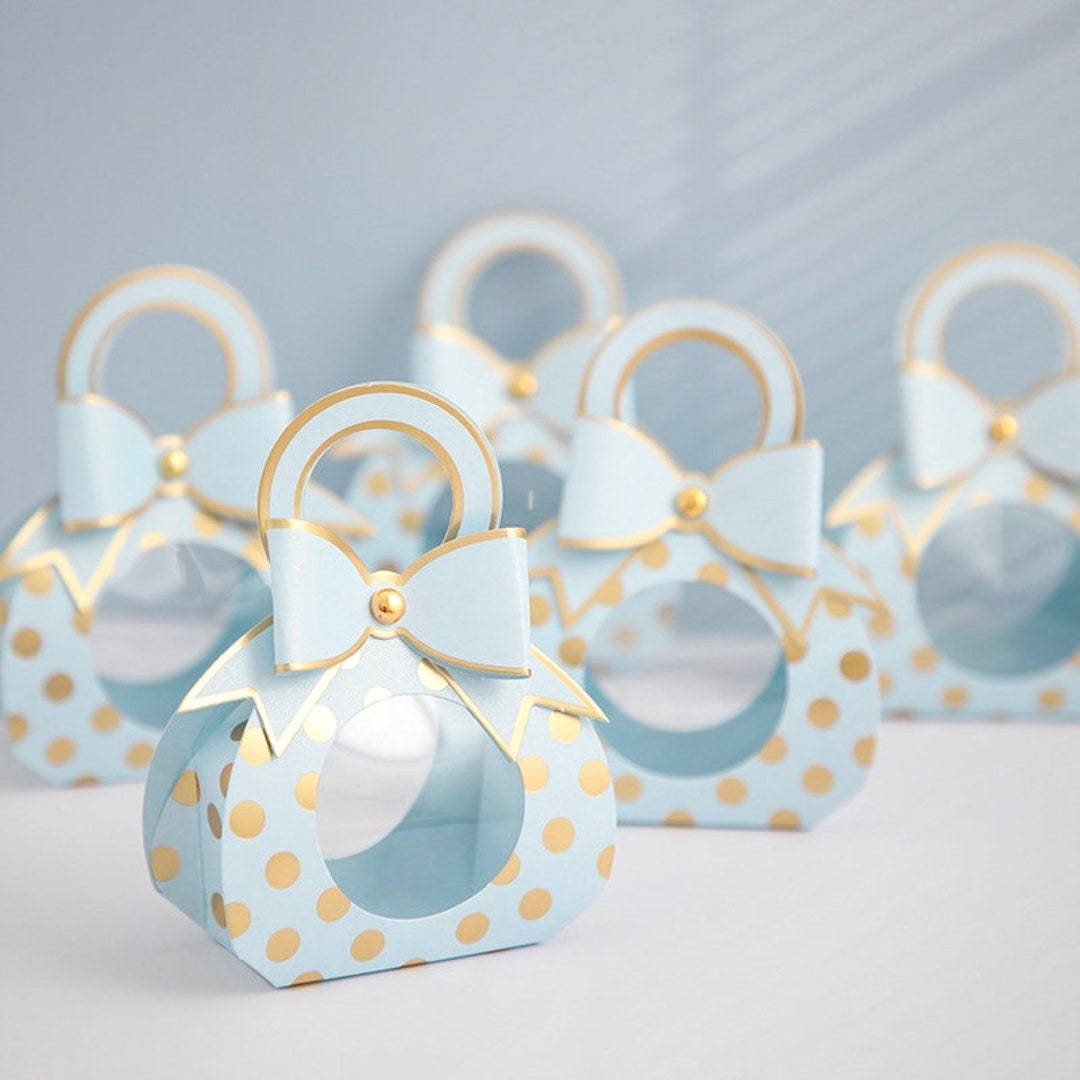 20 Boxes Candy Box Party Favor With Round Handle 4.5 X 3 X 2.5 Inch for ...