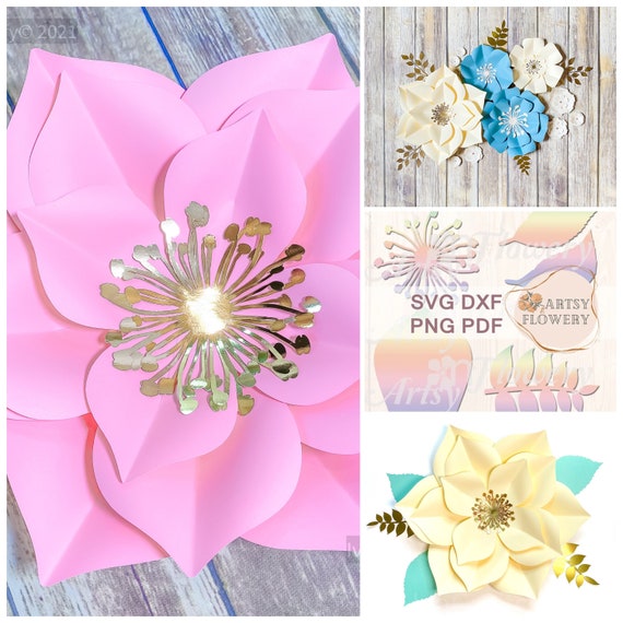 SVG Paper Flower DIY Paper Flower for Birthday Flower Wall Etsy