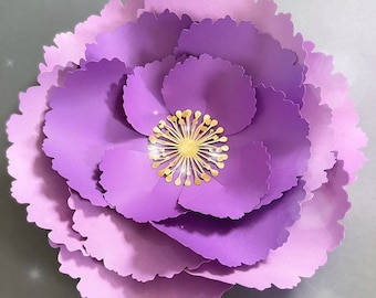 Large Paper Flower Template, DIY Backdrop, AnF N20 (SVG, PDF)