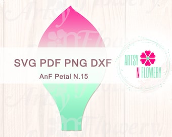 SVG Paper Flower Template, Cricut Svg Files, Flower PDF Pattern, Diy Backdrop, Wall Flowers, Cardstock Flower, AnF Petal N.15