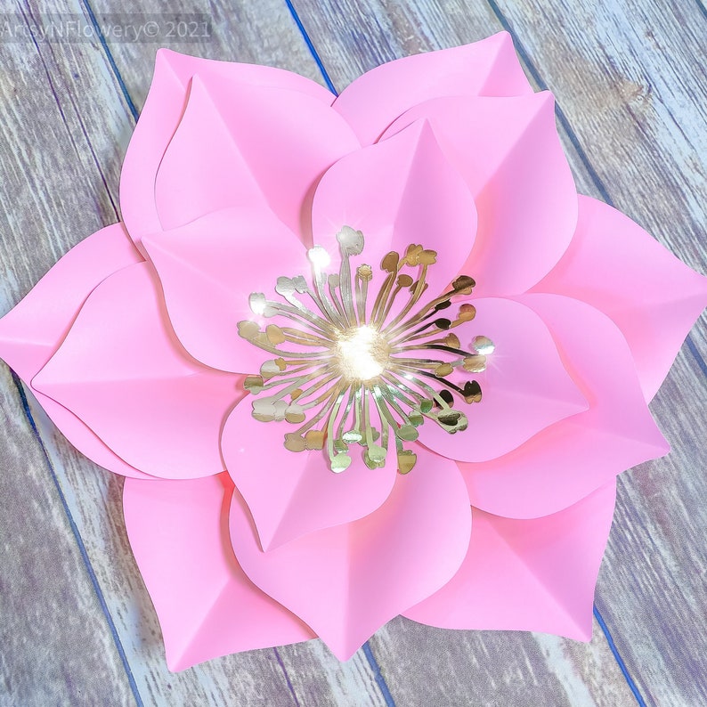SVG Paper Flower DIY Paper Flower for Birthday Flower Wall Etsy