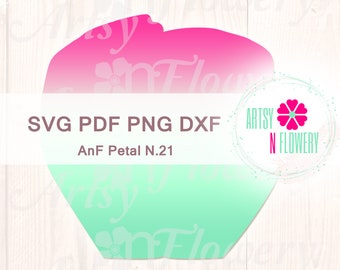 Large Paper Flower Template, DIY Flower Petal SVG, AnF N21 (PDF Pattern)