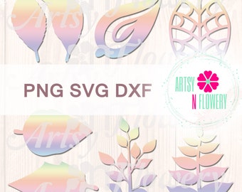 Leaf SVG Bundle, Paper Flower Templates for Cricut (Digital Download)
