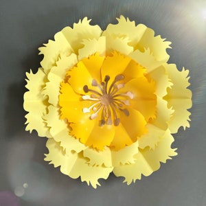 Papier Blume SVG, Blume PDF, Cricut Projekt, Pdf druckbar, DIY Handwerk, Diy Backdrop für Hochzeit, Wand Blume SVG, AnF Blütenblatt N14