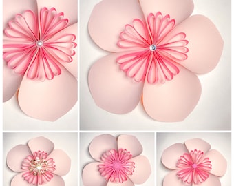 DIY Paper Cherry Blossom Template, Sakura SVG, Cricut (Digital Download)