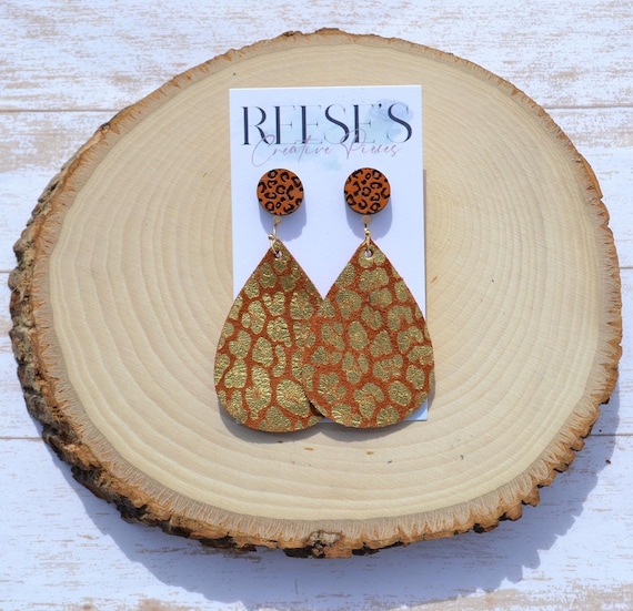 Orange Cheetah Earrings Orange Cheetah Earrings