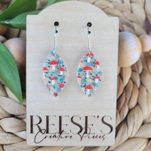 Mushroom Acrylic Earrings