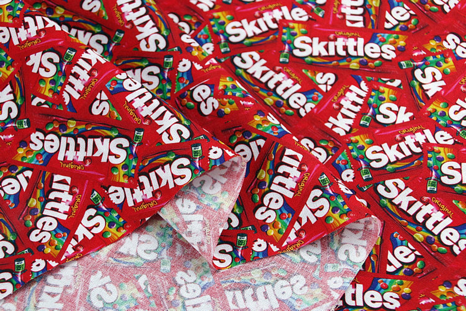 Skittles red 1 Meter Printed Cotton Fabric Fabric by Yard Etsy
