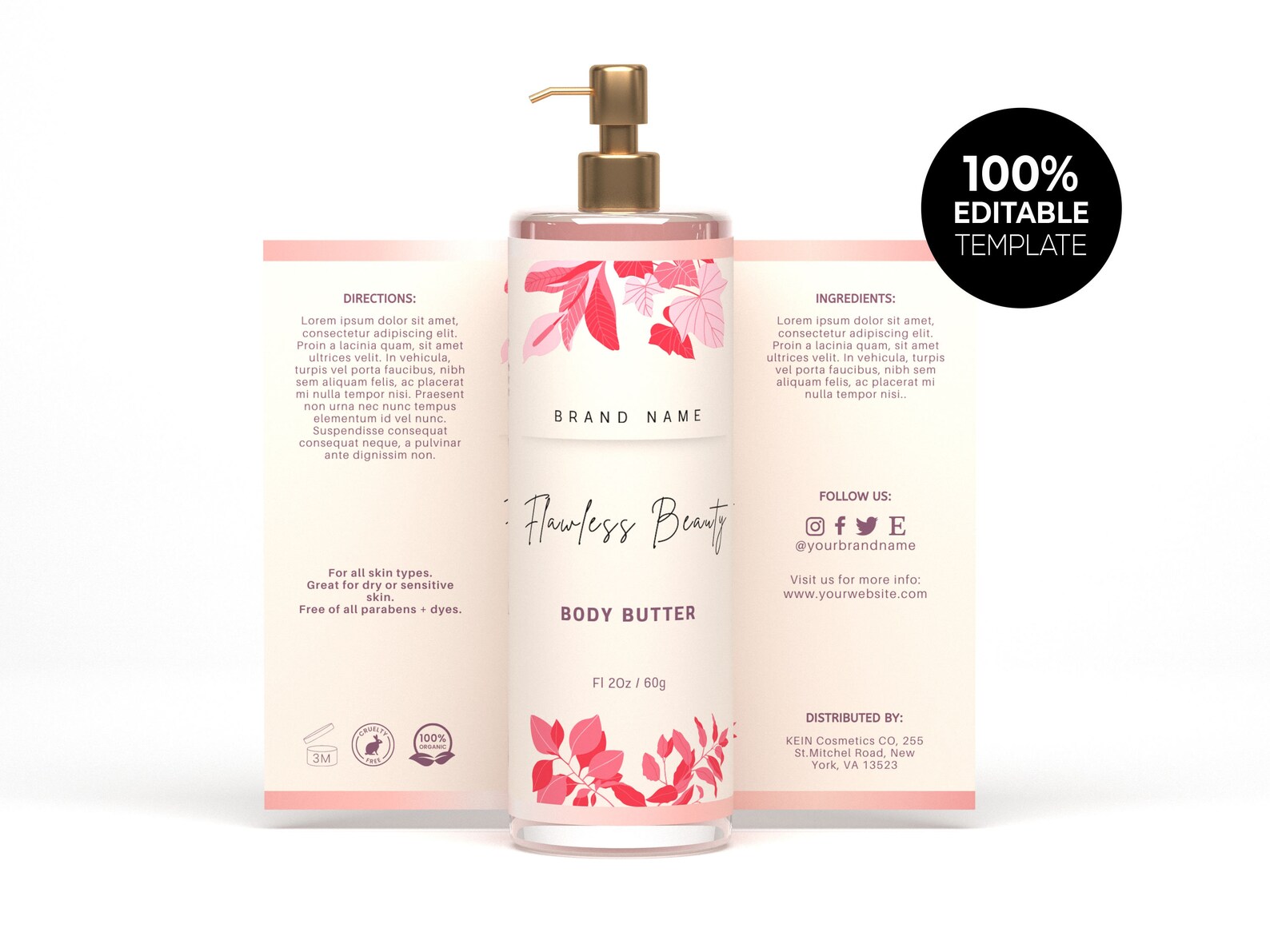 DIY Printable Skin Care Product Label Template Personalisable Etsy