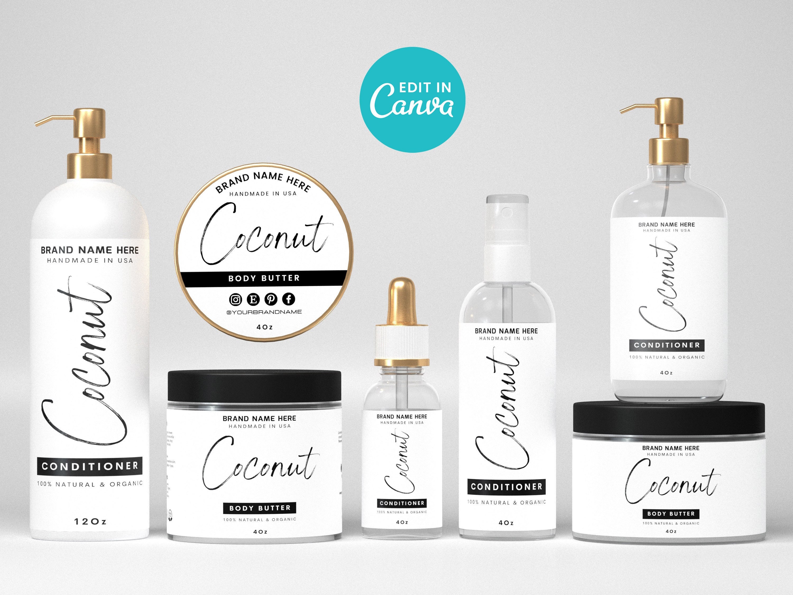 DIY Editable Skincare/cosmetic Label Collection Shampoo - Etsy DIY Editable Skincare/cosmetic Label Collection Shampoo - Etsy