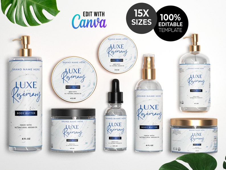 DIY Printable Skin Care Product Label Template Personalisable Etsy