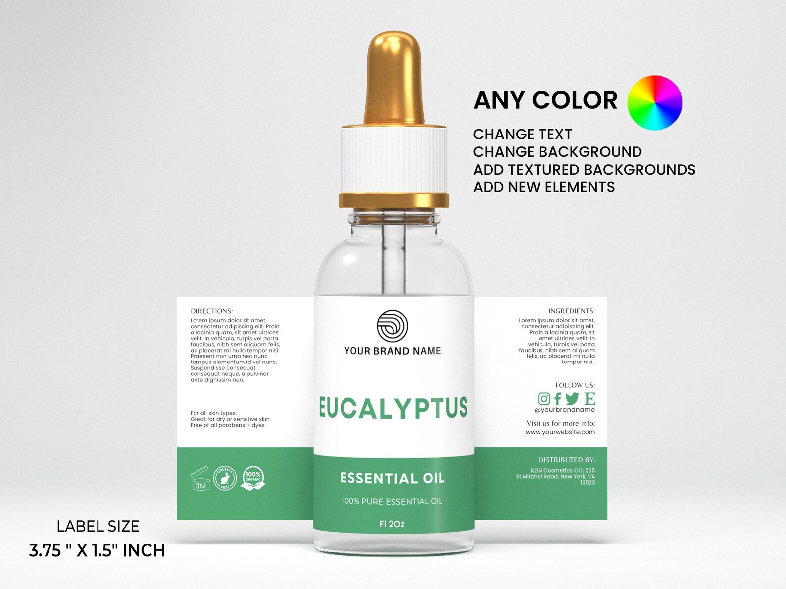 Eucalyptus Printable Skin Care Product Label Template | Etsy