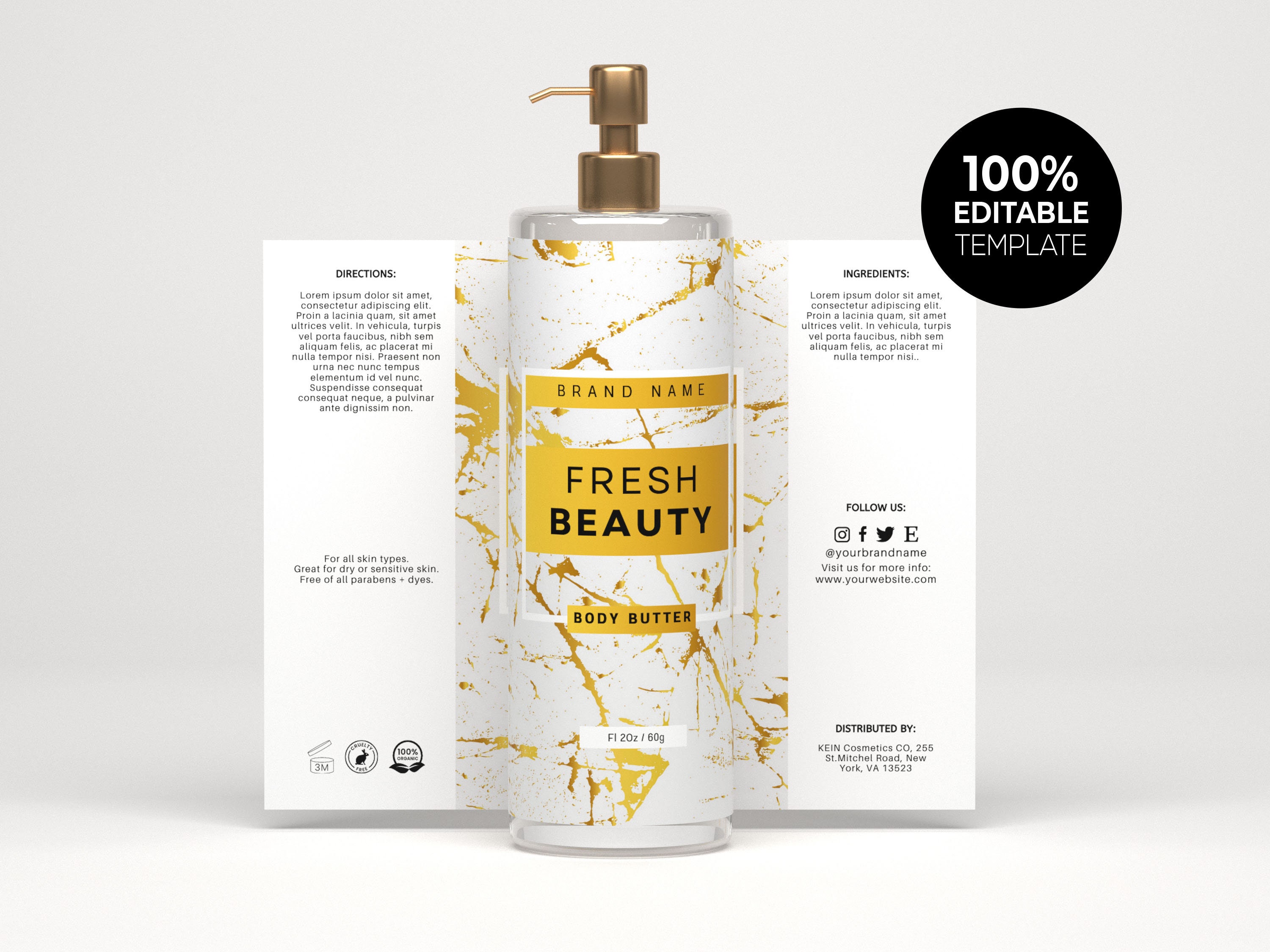 DIY Printable Skin Care Product Label Template Personalisable Etsy