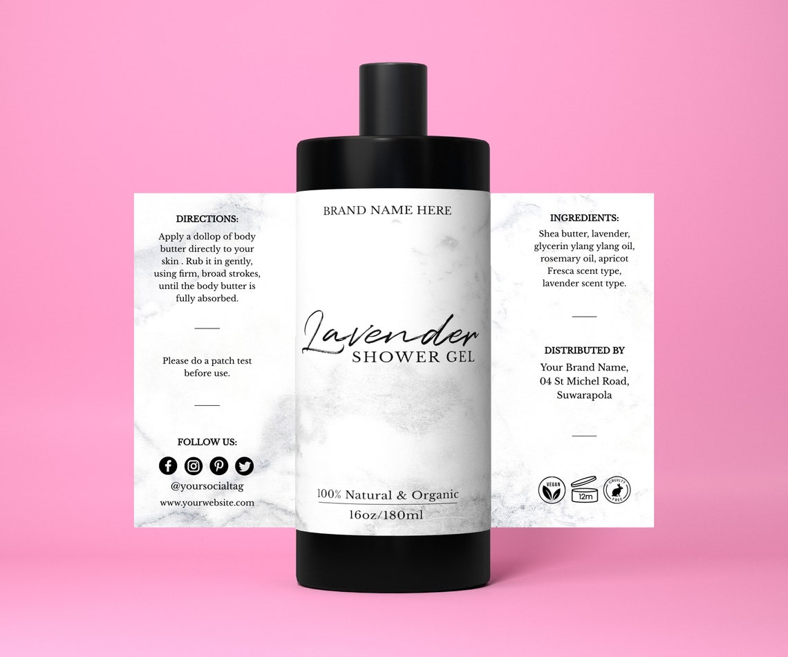 DIY Editable Skin Care Product labels in 7 sizes Essential Etsy