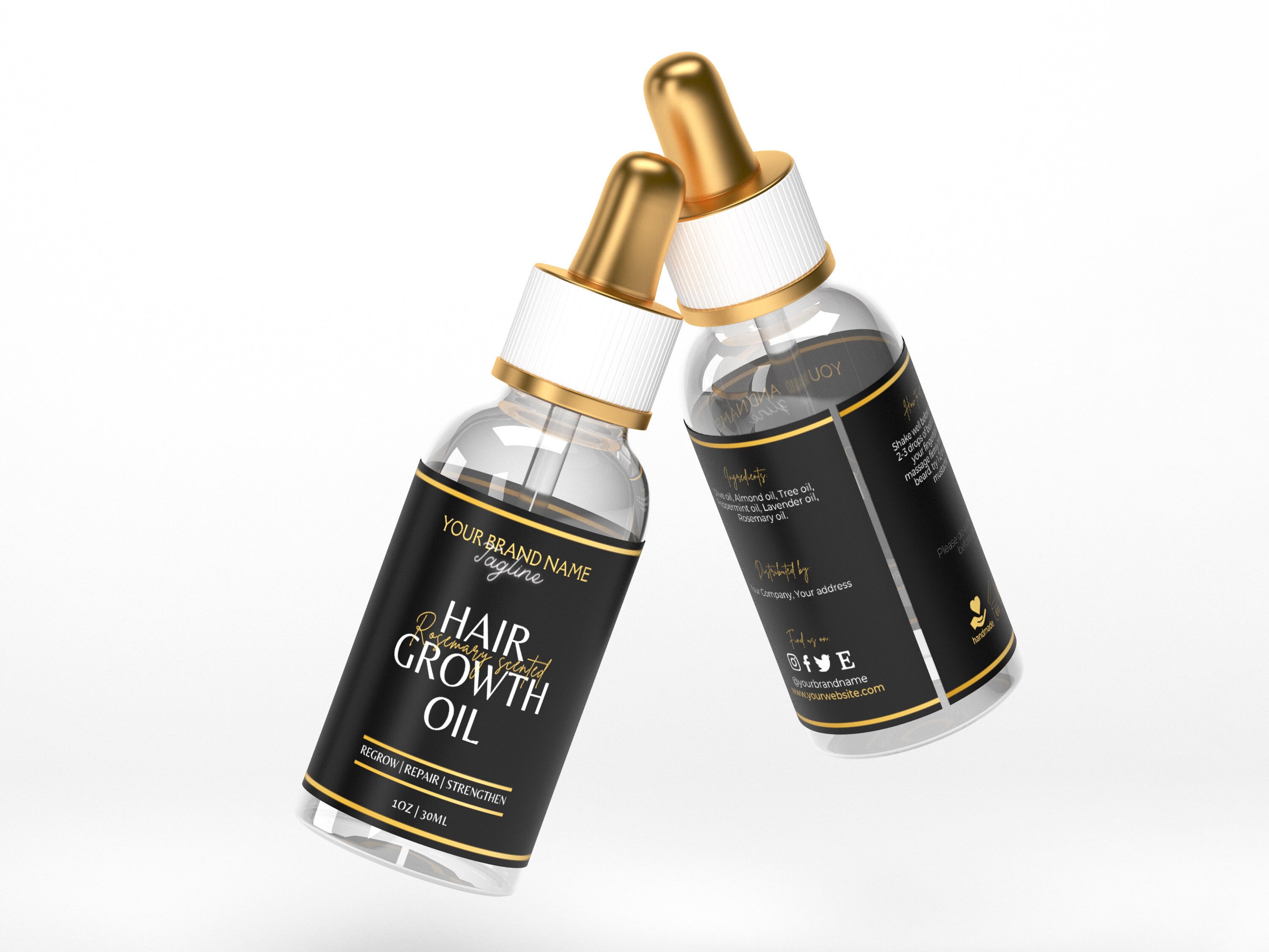 Essential Oil Bottle Label Template Hair Oil Label Editable - Etsy Essential Oil Bottle Label Template Hair Oil Label Editable - Etsy