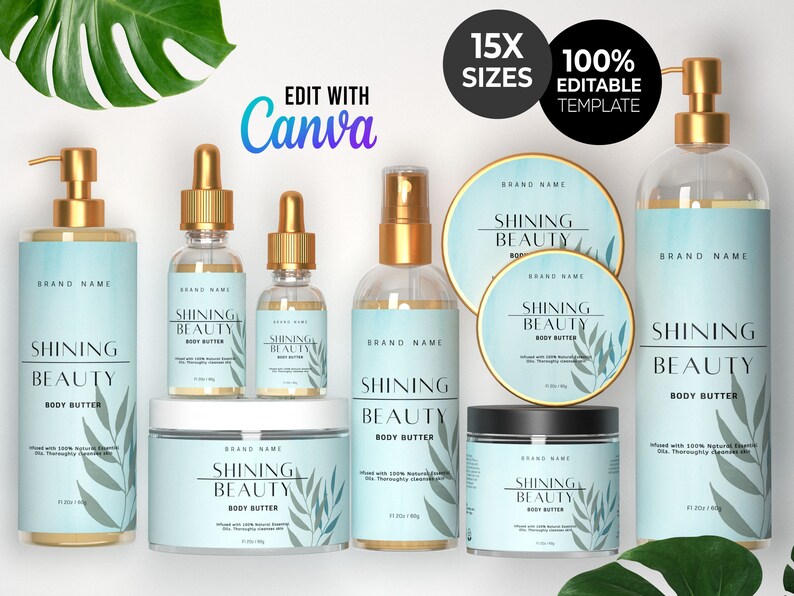 DIY Printable Skin Care Product Label Template Personalisable Etsy