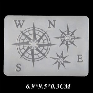 Super thin compass nautical resin mold for art