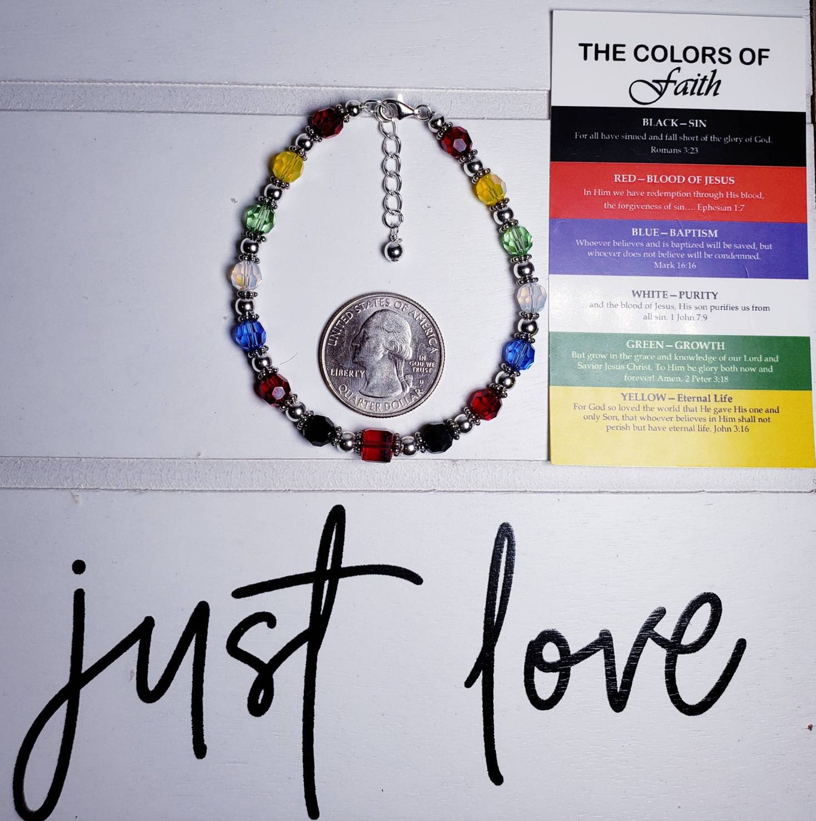 Swarovski Salvation Faith Bracelet With Sterling Silver the Colors of