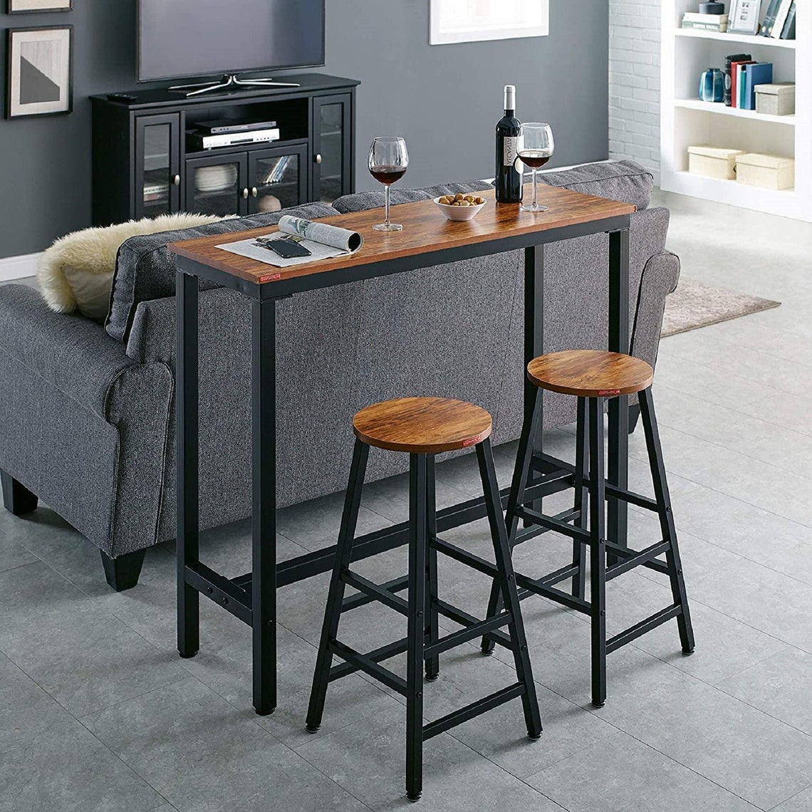 2021 Vintage Bar Table Rectangular Kitchen Pub Dining Coffee Etsy