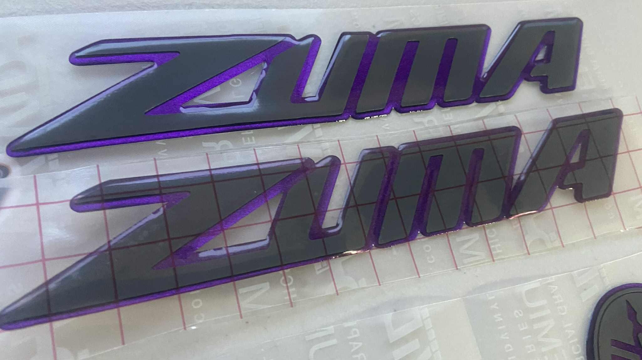 Gel Lettering Graphics Gel 3D Emblems Silicone Bold Raised Decals Stickers 125cc 150cc 200cc ...