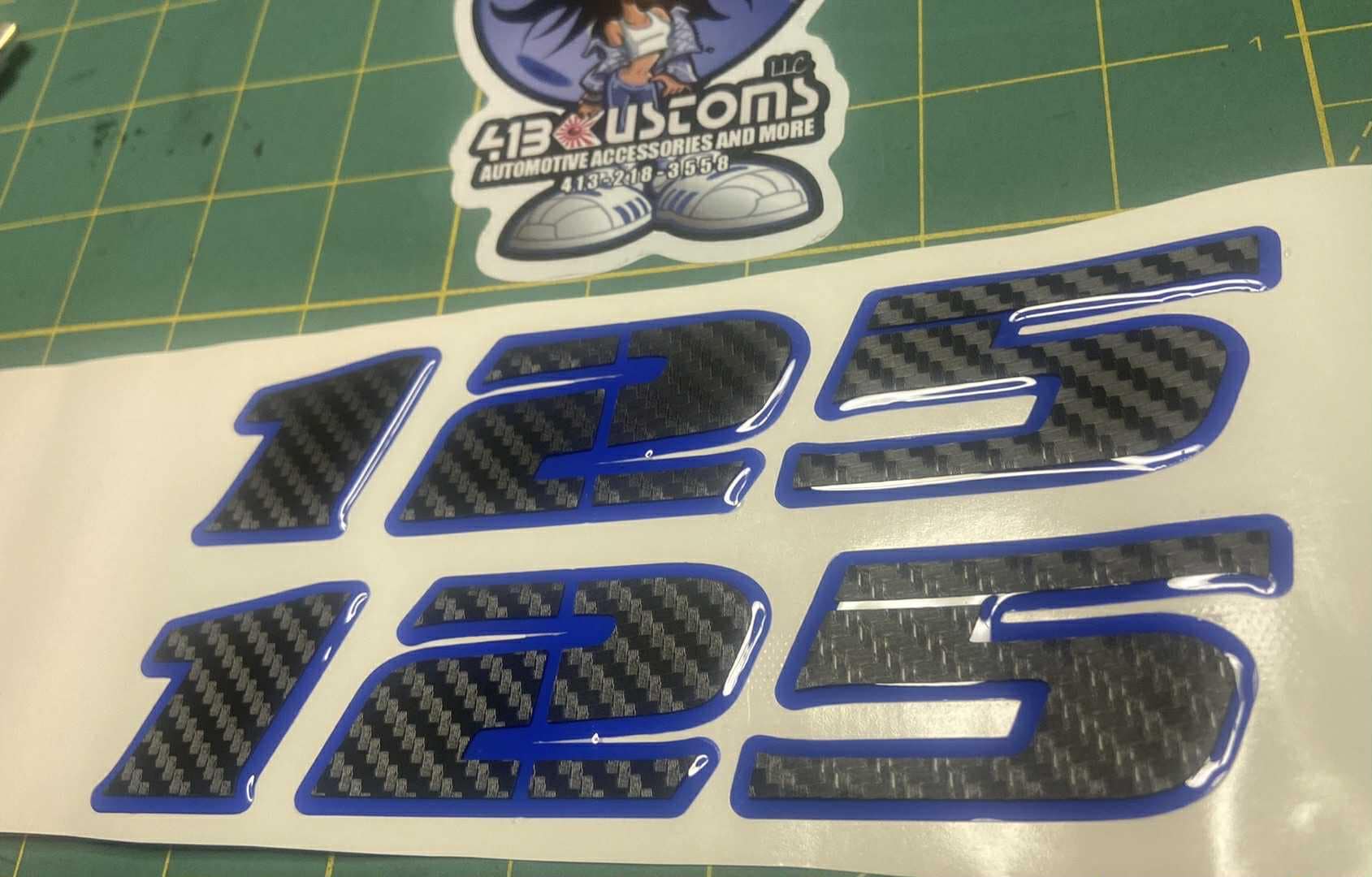 Gel Lettering Graphics Gel 3D Emblems Silicone Bold Raised Decals Stickers 125cc 150cc 200cc ...