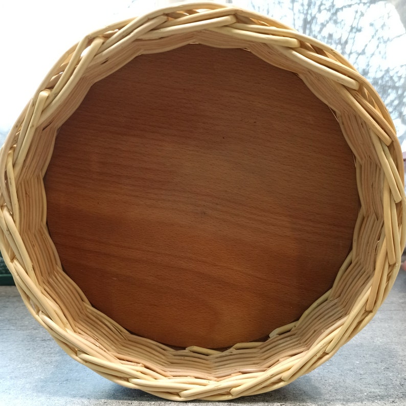Large Round Dish Wicker Serving Tray Natural Willow Tray Etsy