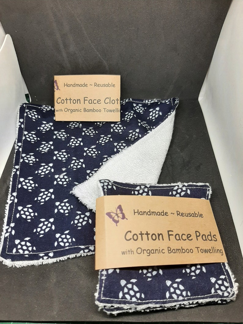 Reusable Face Cloths 100 Cotton With Organic Bamboo Etsy