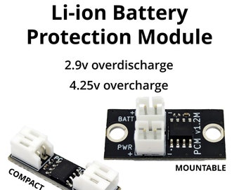 Li-ion Battery Protection Modules (PCM) and Cables - 2.9v (3v) Over Discharge Cutoff - For Lithium Ion Cell