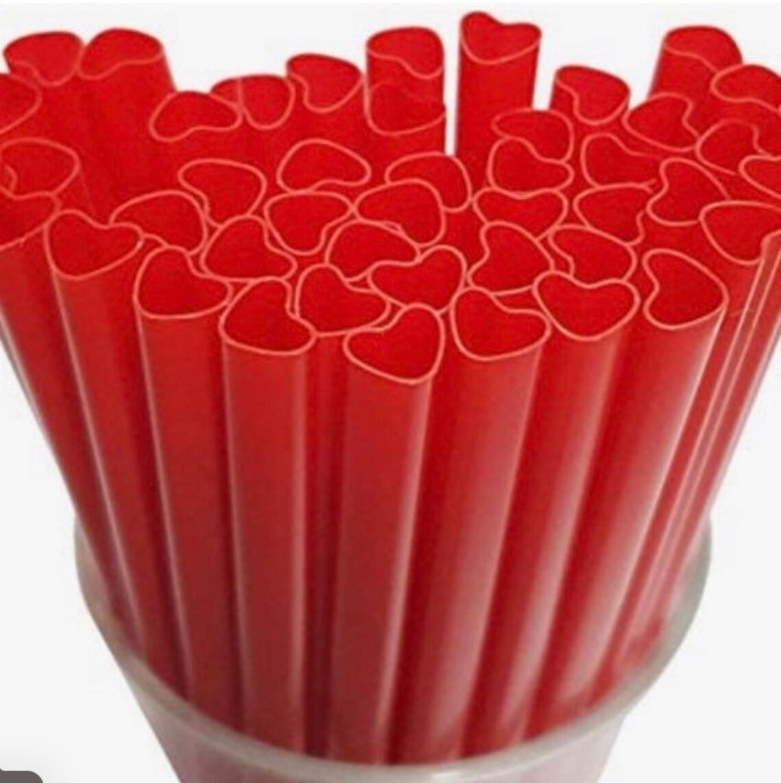 10 Reusable Red Plastic Heart Shaped Straws 8.26 length and Etsy