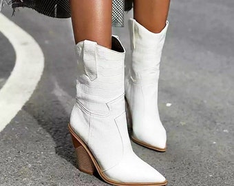 cowboy style ankle boots