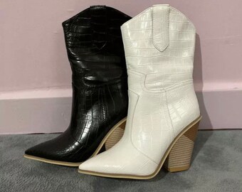 Autumn Faux PU Leather Wedge High Heel 