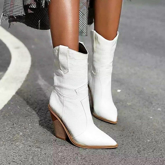 Autumn Faux PU Leather Wedge High Heel 