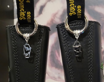 Coffin Bat Gothic boot charms for Dr Martens Boot tags