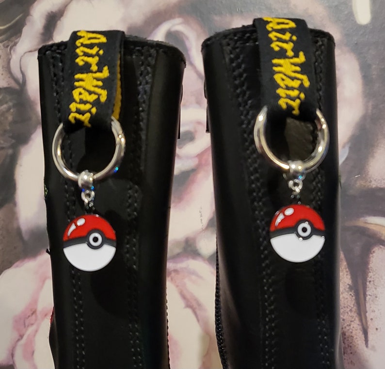 Pokemon ball boot charms for use with Martens boots image 1
