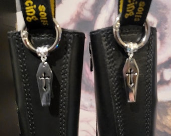 Coffin Gothic boot charms for Dr Martens Boot tags