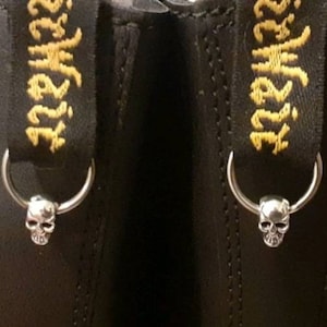 Skull Boot charms for Dr Martens Boots Unisex lightweight 20mm split ring Boot Accessories