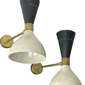 A Pair of Wall Sconce Diabolo Pair of Modern Italian Wall Lights Wall Fixture Lamps image 2