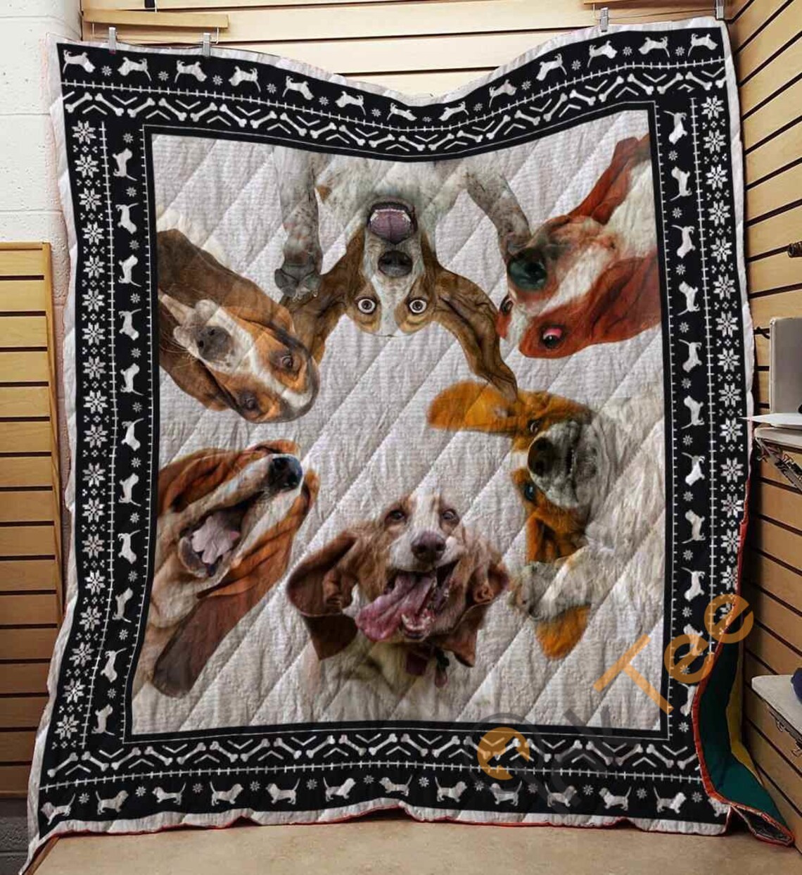 Basset Hound Ver 2 Dog Animal Quilt Blanket Bedding Family Etsy