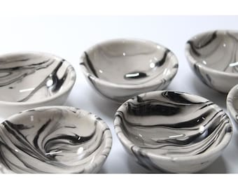 Juego de tazón de servicio hecho a mano de cerámica de 6 cerámica pintada a mano Pequeño tazón de desayuno tazón decorativo para servir regalo de Navidad regalo de bienvenida a la casa